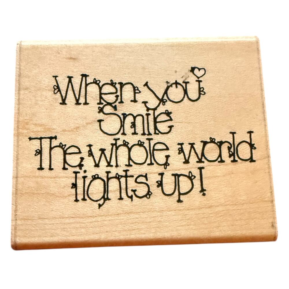 DOTS Smile Lights Up N207 Rubber Stamp